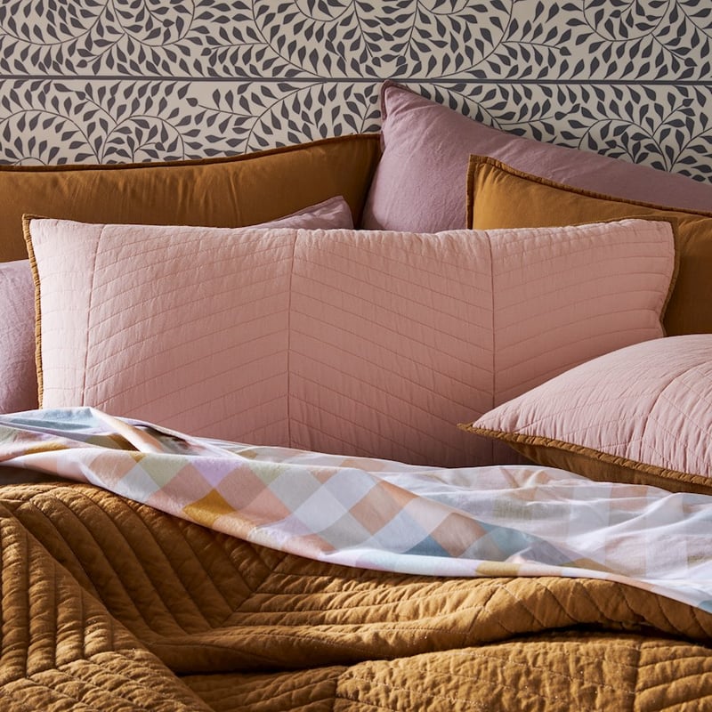 Roma Quilted Misty Rose Coverlet