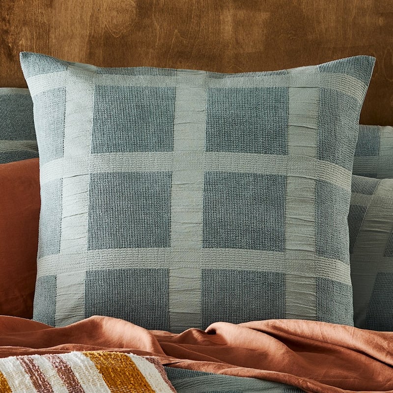 Chenille Check Cypress Quilt Cover