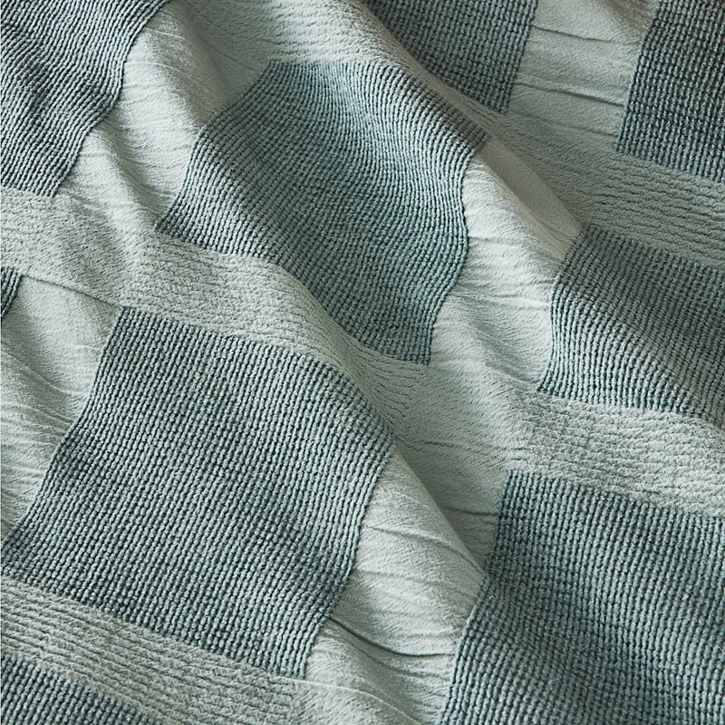 Chenille Check Cypress Quilt Cover
