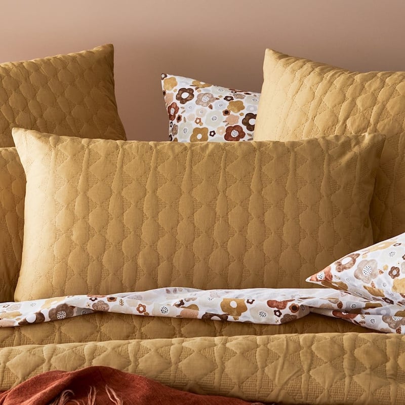 Pebble Quilted Cashew Quilt Cover