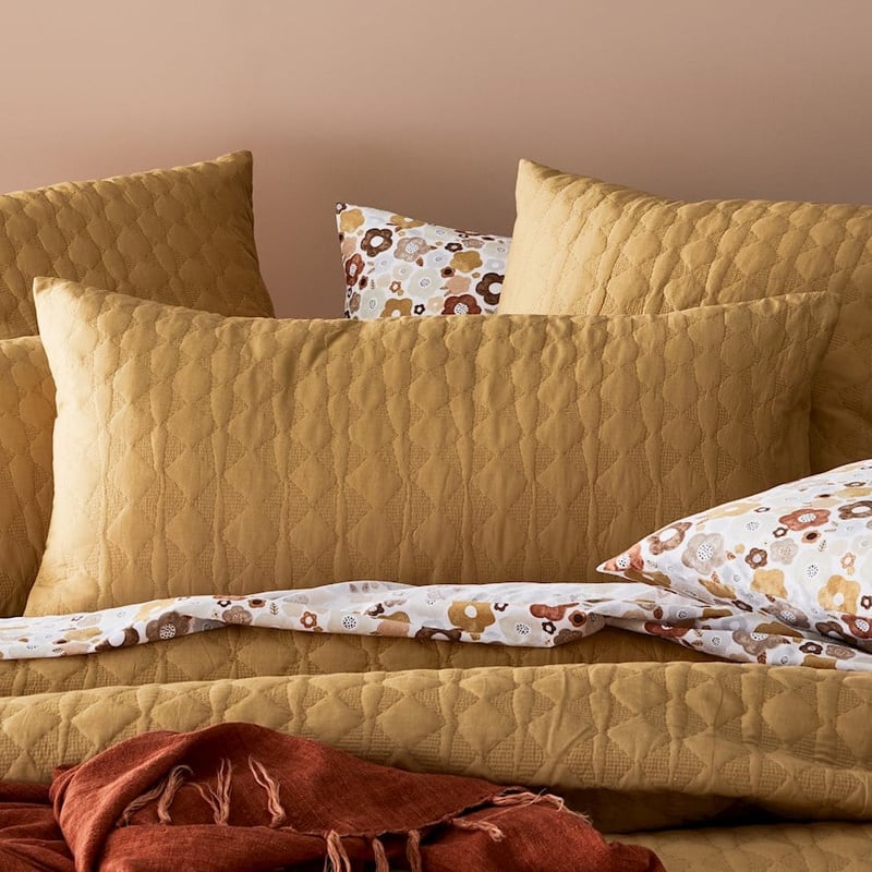 Pebble Quilted Cashew Quilt Cover
