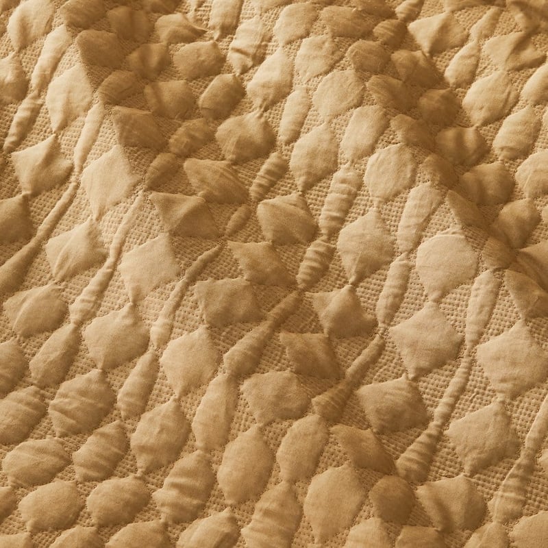 Pebble Quilted Cashew Quilt Cover