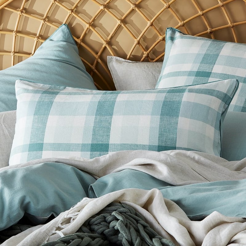 Vintage Washed Linen Cotton Soft Sage Cover Set