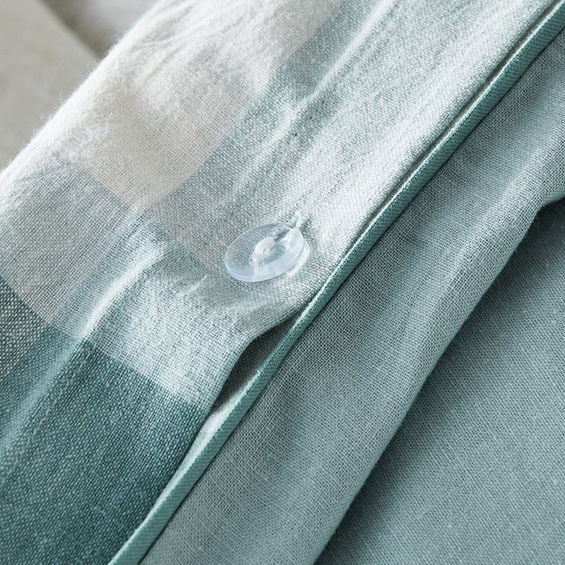 Vintage Washed Linen Cotton Soft Sage Cover Set