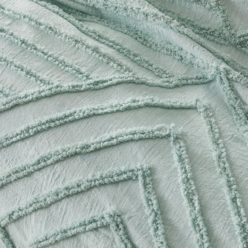 Harlow Tufted Mint Quilt Cover