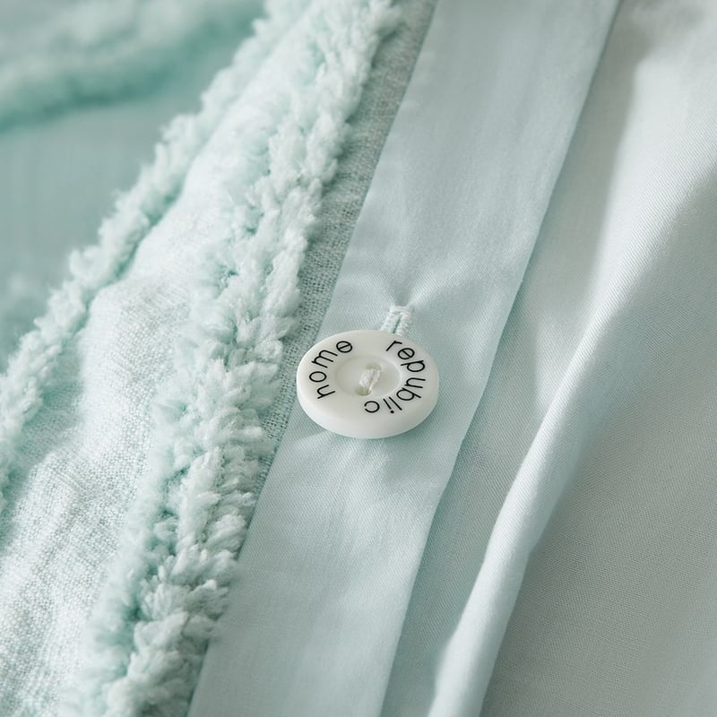 Harlow Tufted Mint Quilt Cover