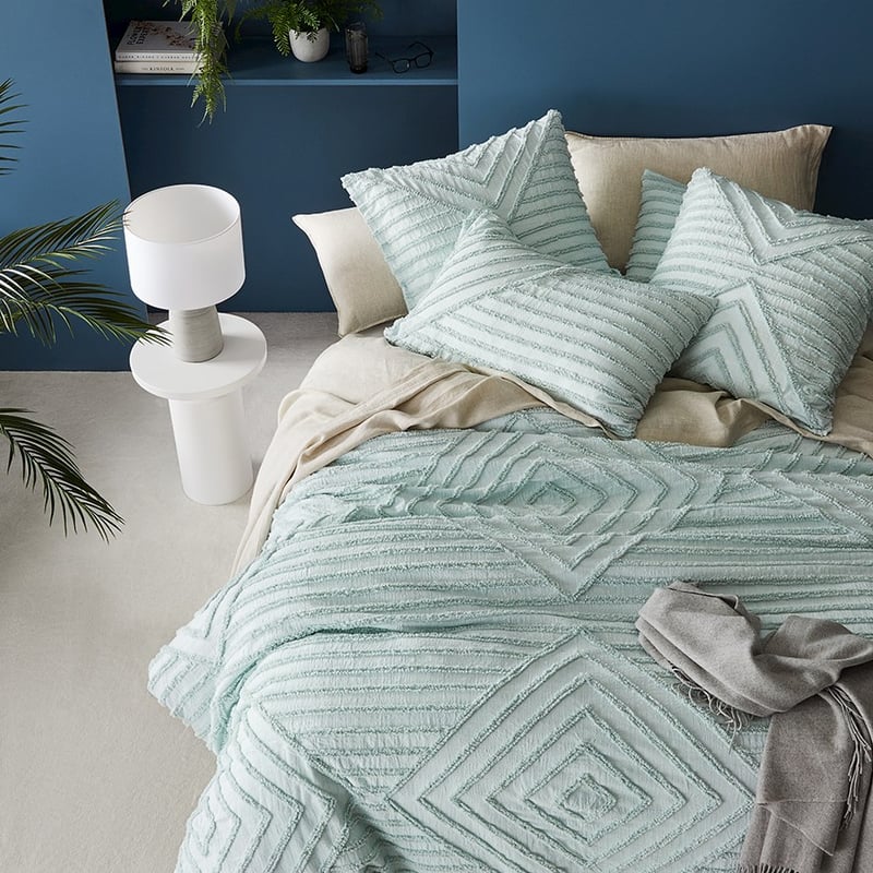 Harlow Tufted Mint Quilt Cover