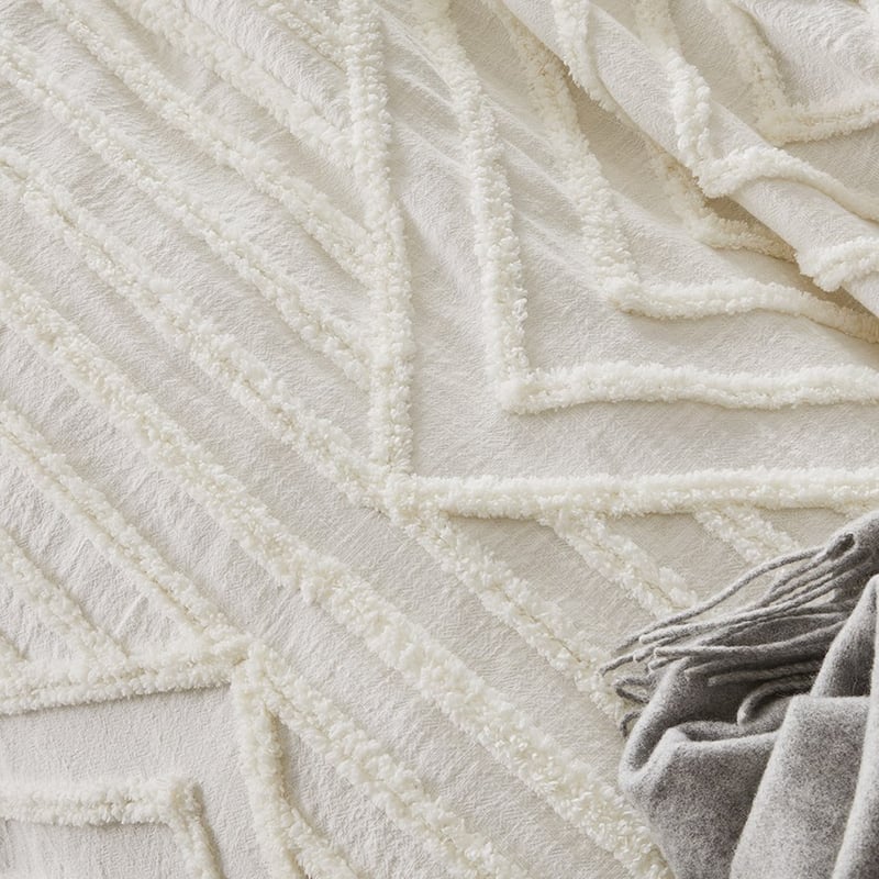 Harlow Tufted Off White Quilt Cover