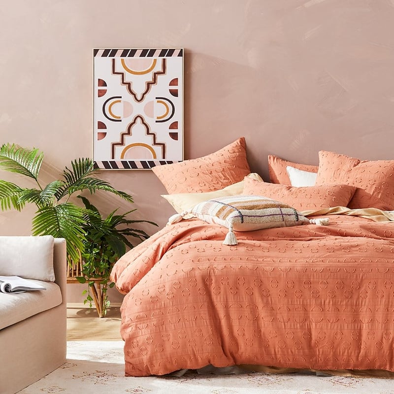Cisco Matelassé Burnt Orange Quilt Cover