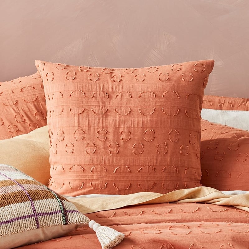 Cisco Matelassé Burnt Orange Quilt Cover