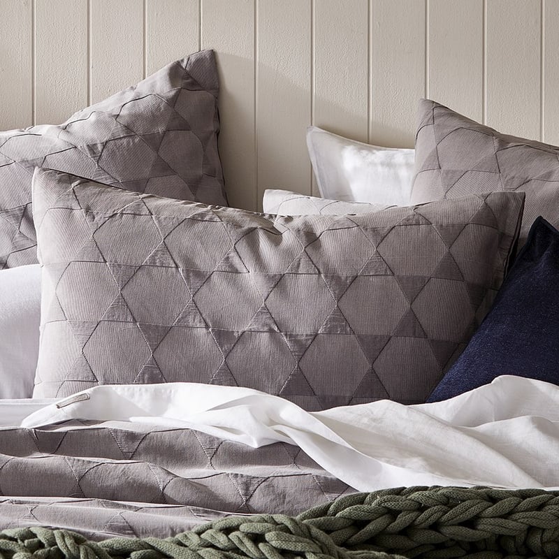 Lennox Matelasse Coal Quilt Cover