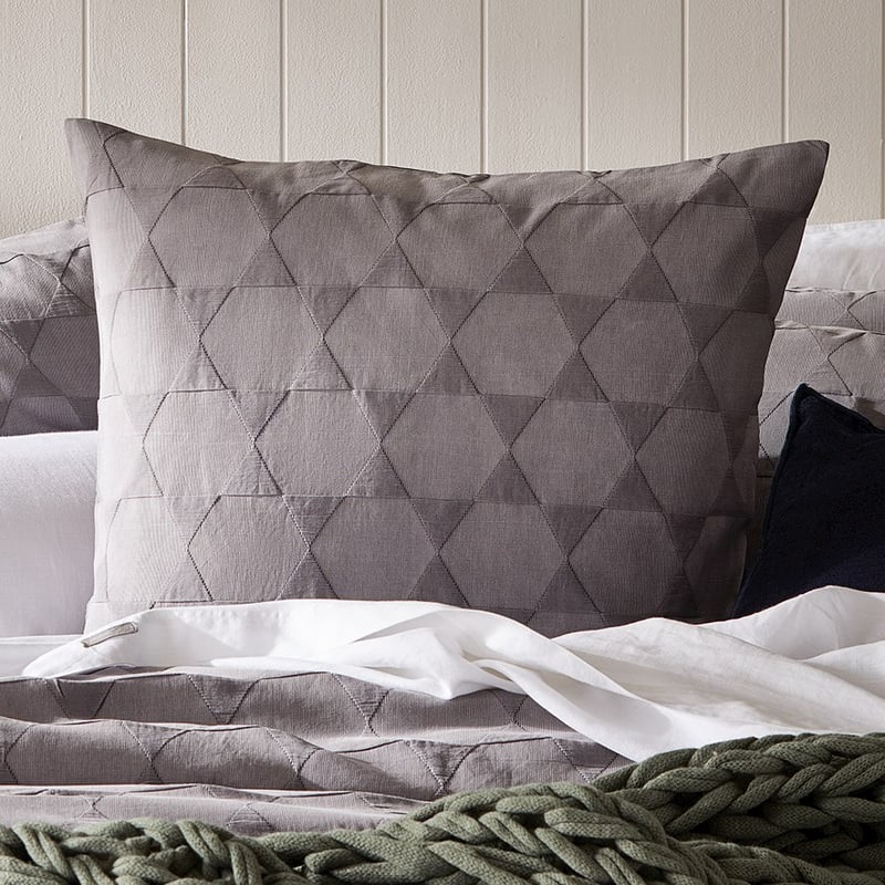 Lennox Matelasse Coal Quilt Cover