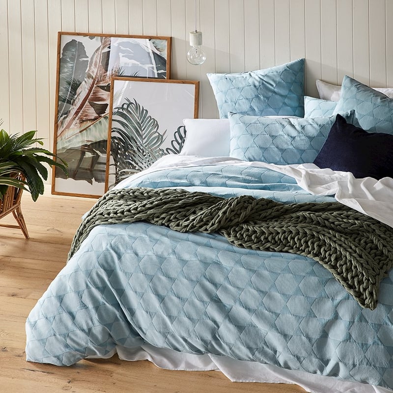 Lennox Matelasse Ocean Quilt Cover