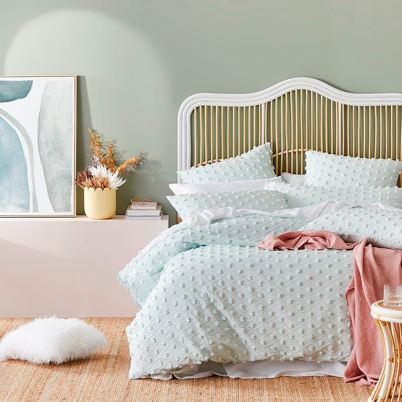 Demi Tufted Cool Blue Quilt Cover 