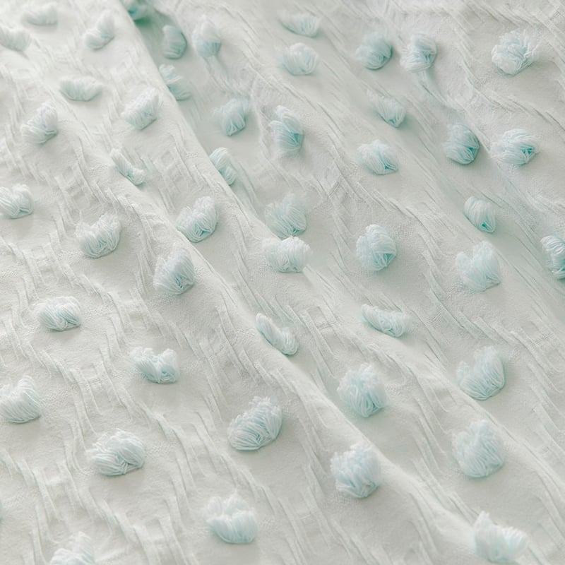 Demi Tufted Cool Blue Quilt Cover 