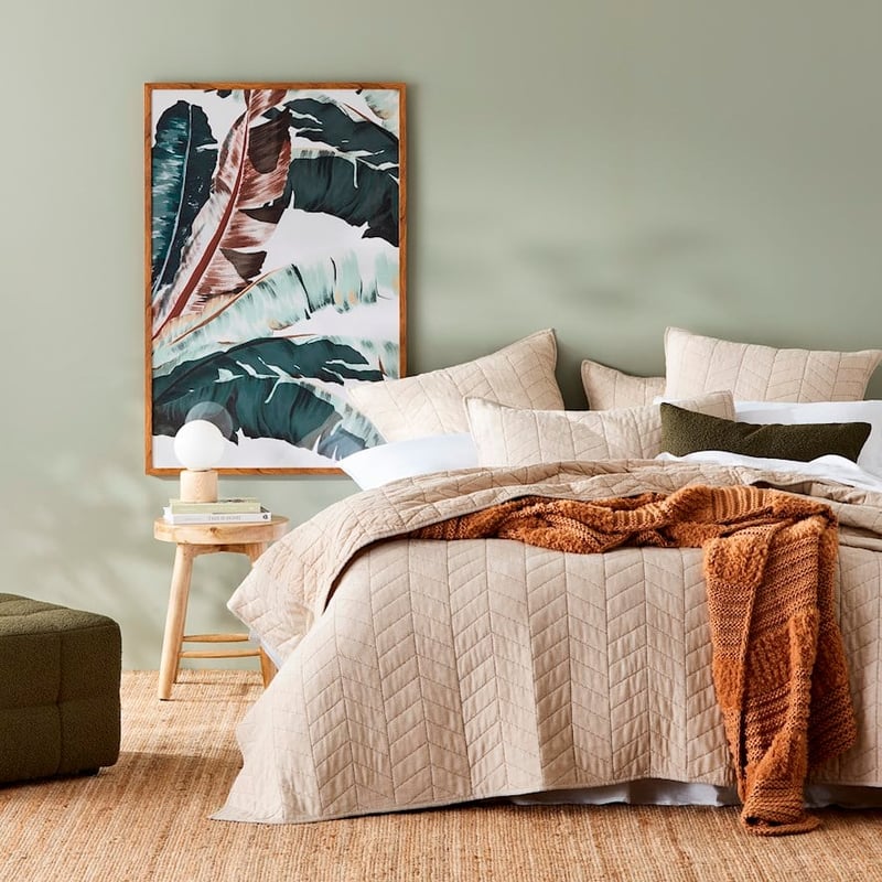 Emmie Quilted Natural Coverlet