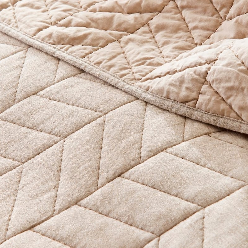 Emmie Quilted Natural Coverlet