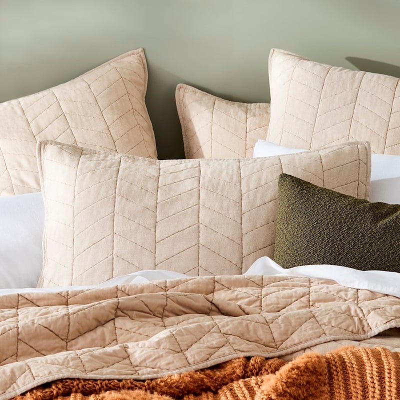 Emmie Quilted Natural Coverlet