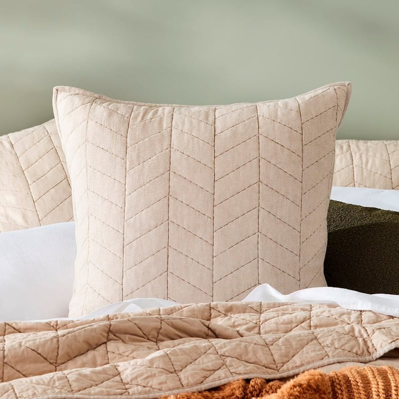 Emmie Quilted Natural Coverlet