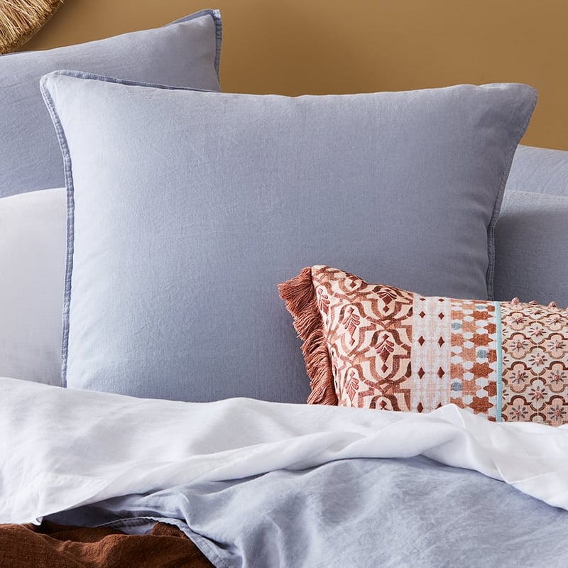 Vintage Washed Linen Blue Dust Quilt Cover