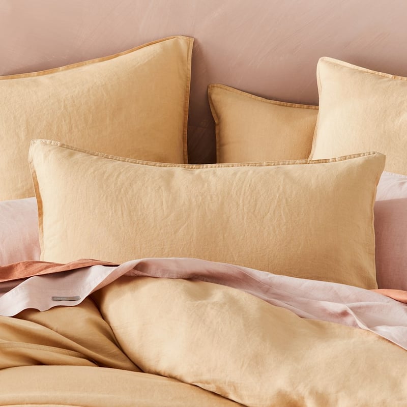 Vintage Washed Linen Latte Quilt Cover