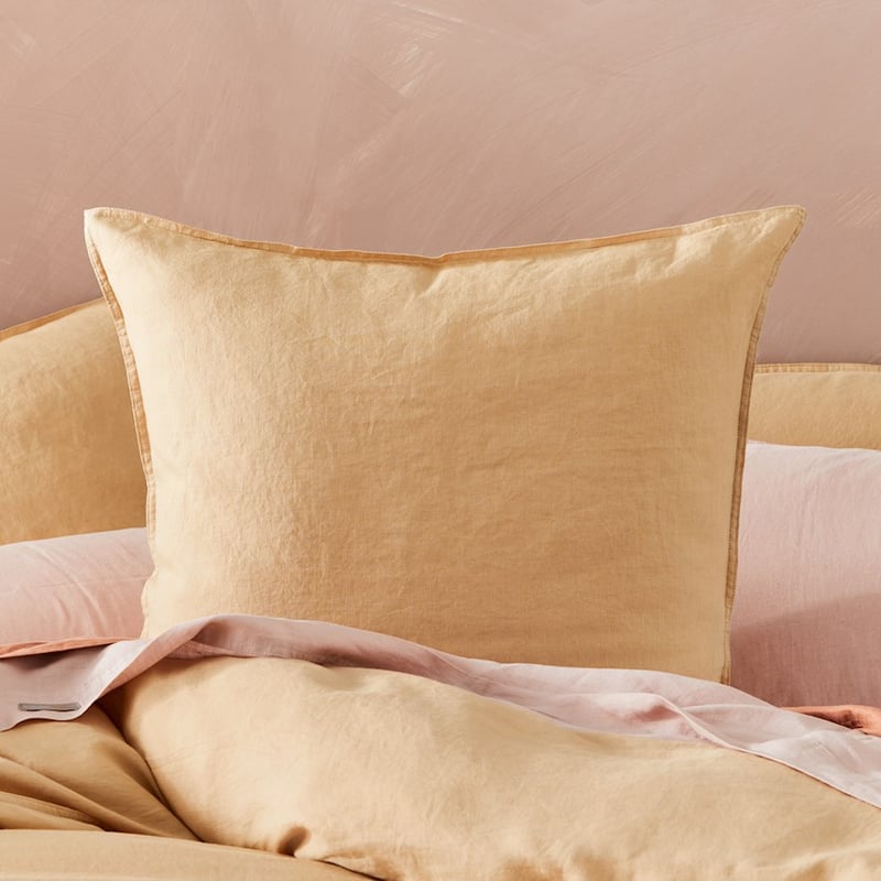 Vintage Washed Linen Latte Quilt Cover