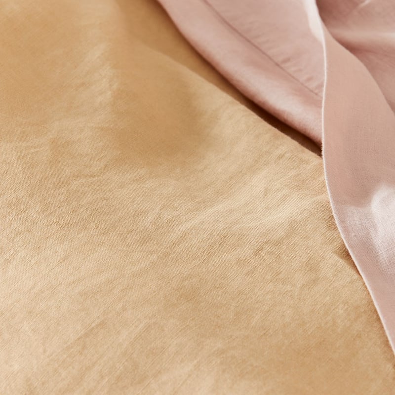 Vintage Washed Linen Latte Quilt Cover