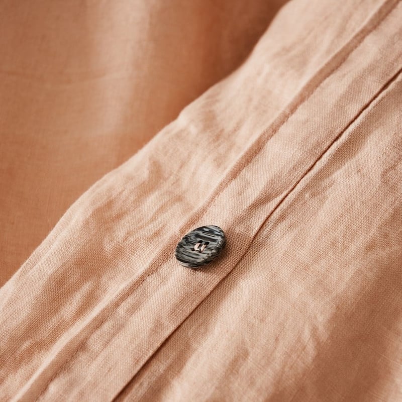 Vintage Washed Linen Pink Salt Quilt Cover