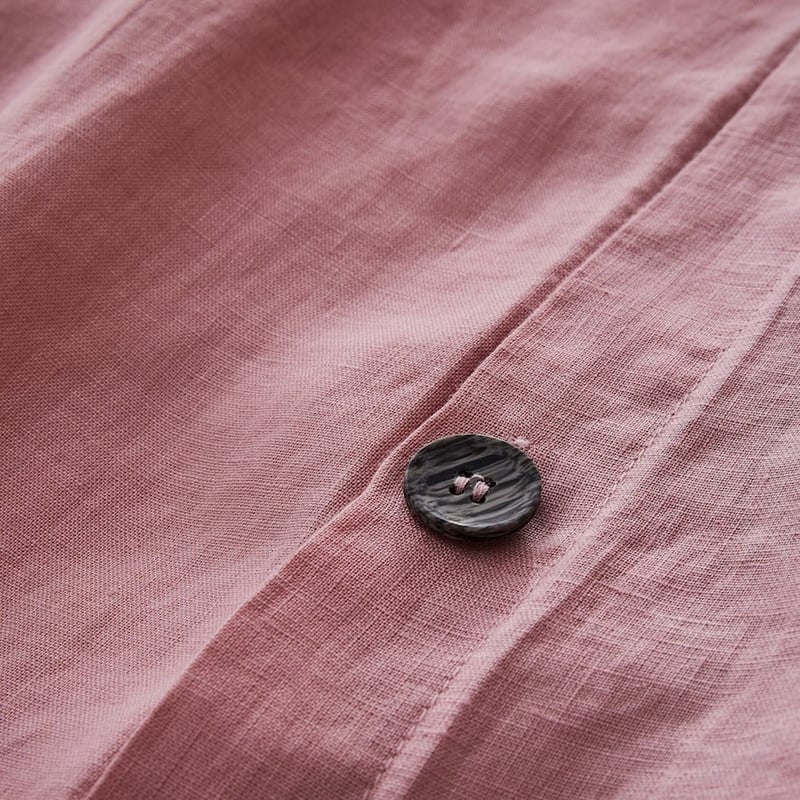 Vintage Washed Linen Rose Quartz Quilt Cover