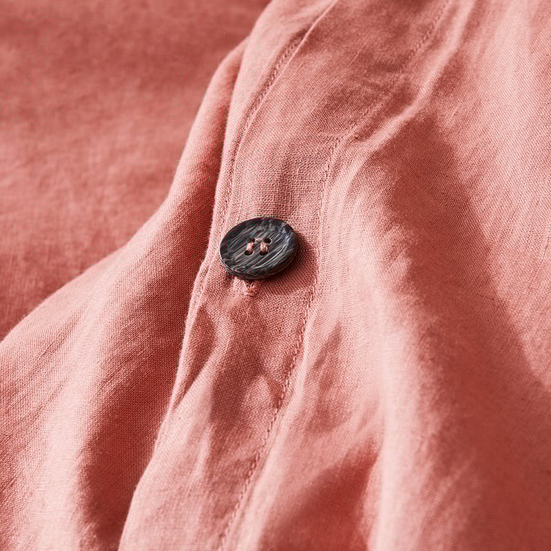 Vintage Washed Linen Rouge Quilt Cover