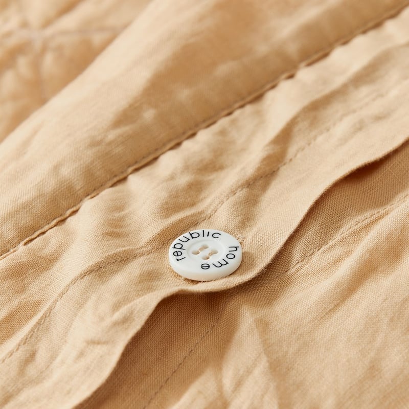 VW Linen Quilted Queen/King Latte Coverlet
