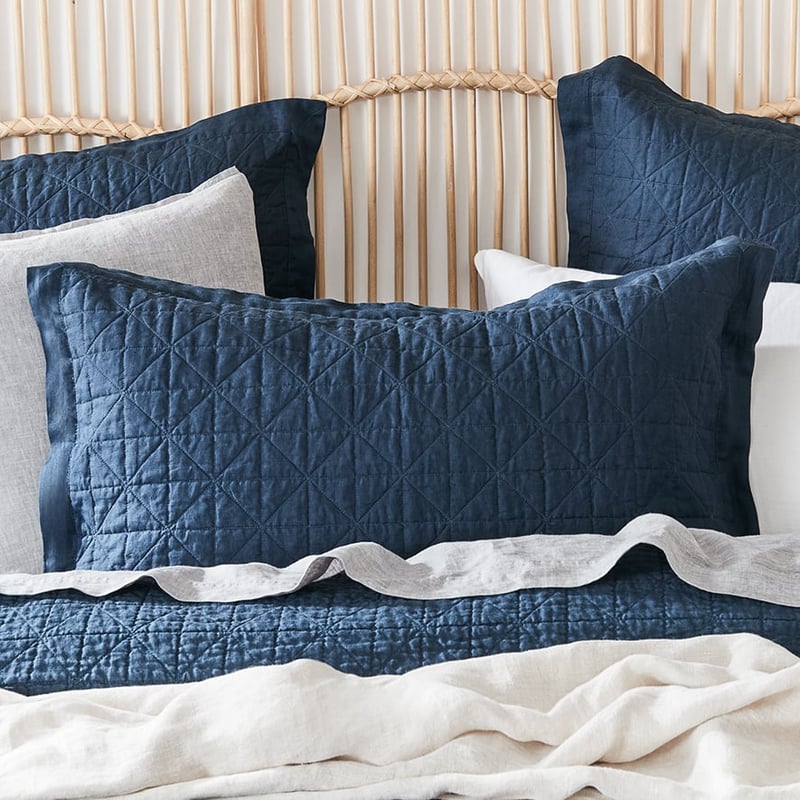 Vintage Washed Linen Old Navy Quilted Quilt Cover Separates