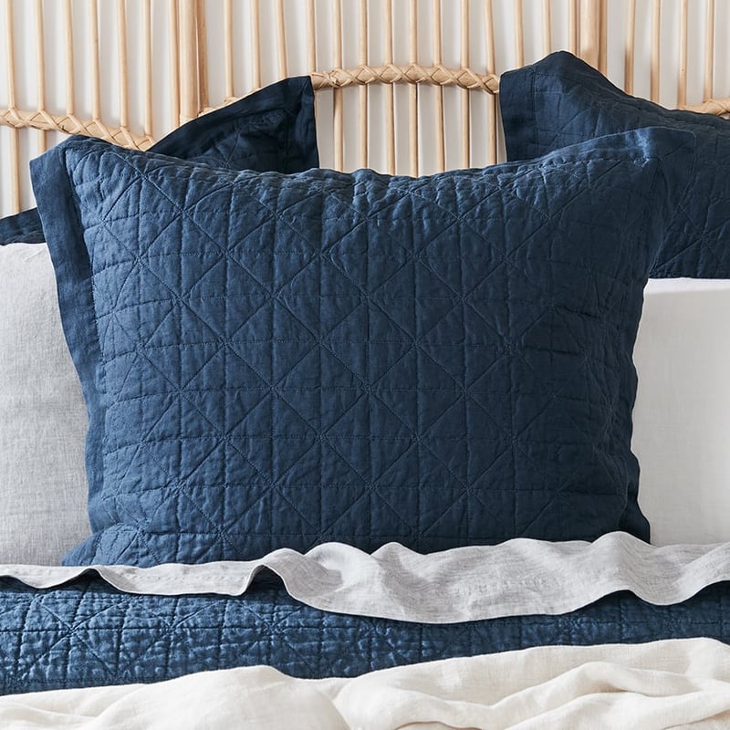 Vintage Washed Linen Old Navy Quilted Quilt Cover Separates