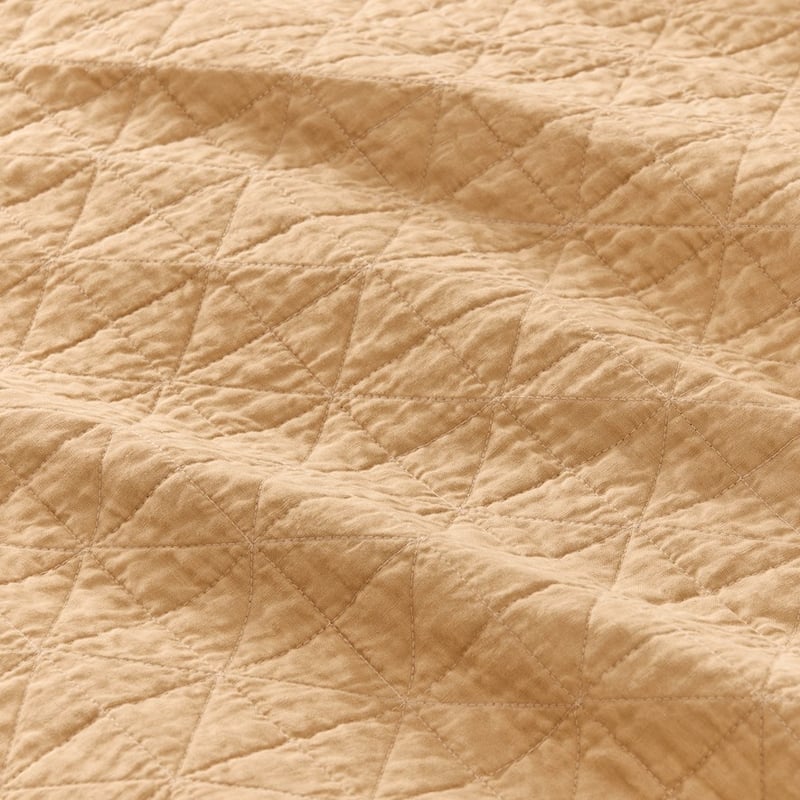 Vintage Washed Linen Latte Coverlet