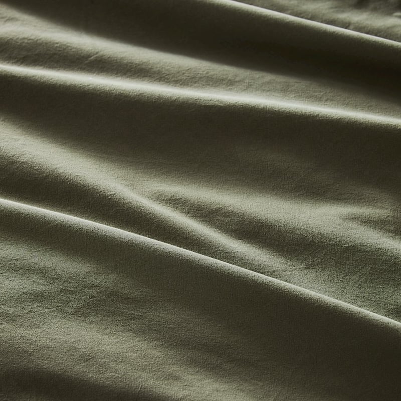 Stonewashed Cotton Bay Leaf Quilt Cover