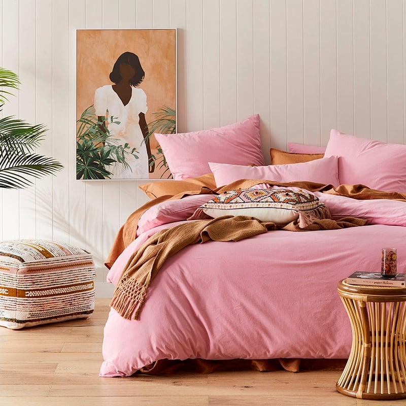 Stonewashed Cotton Fairy Floss Quilt Cover