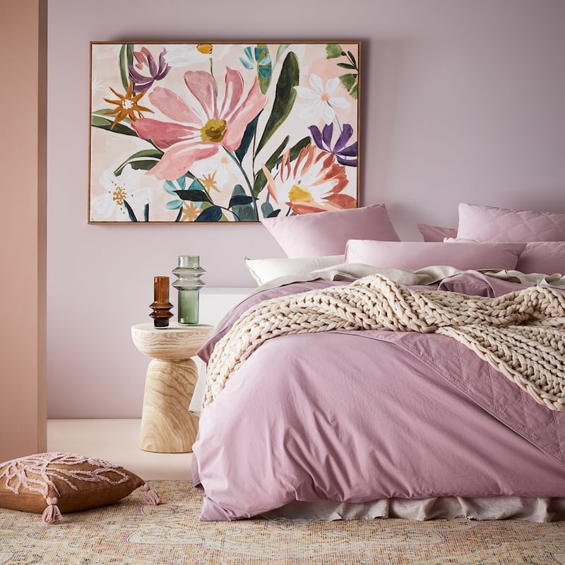 Stonewashed Cotton Lavender Quilt Cover