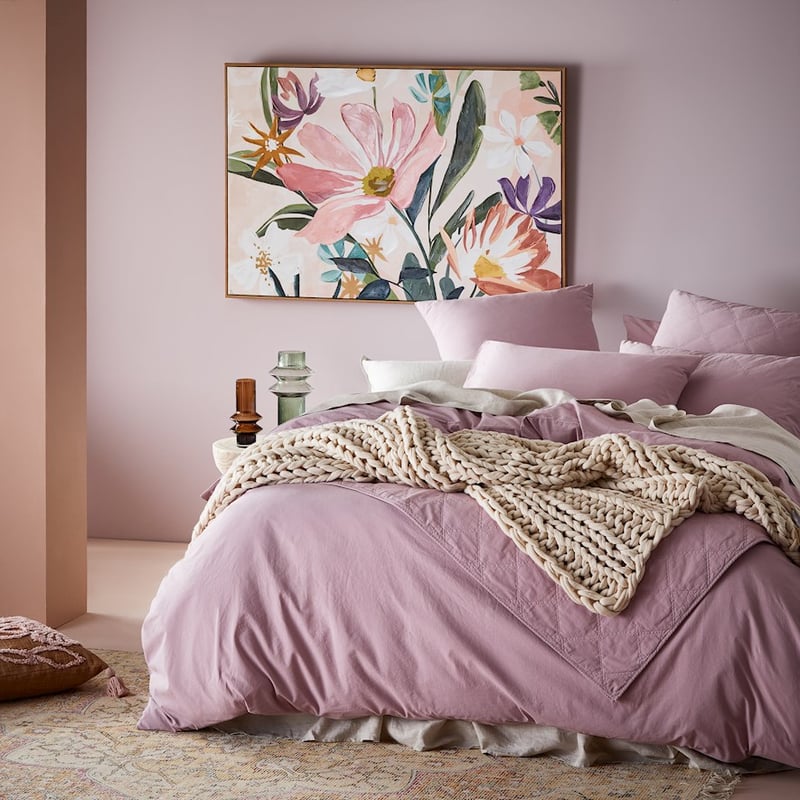 Stonewashed Cotton Lavender Quilt Cover