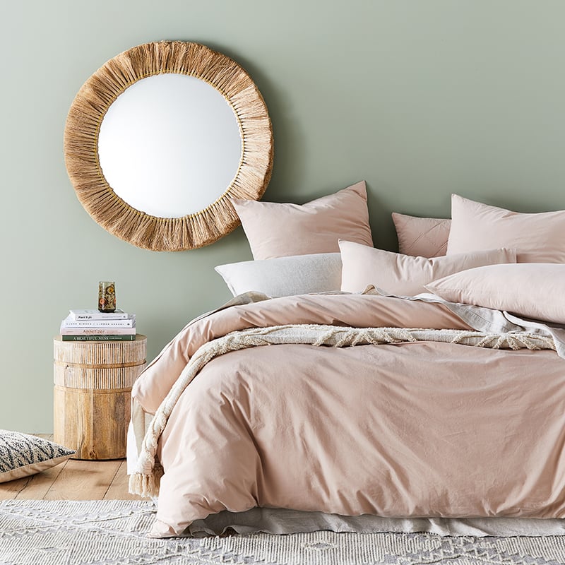 Stonewashed Cotton Nude Quilt Cover