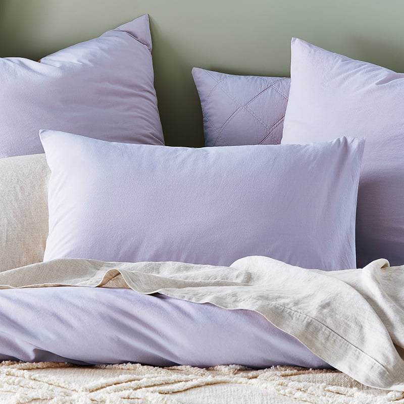 Stonewashed Cotton Orchid Quilt Cover