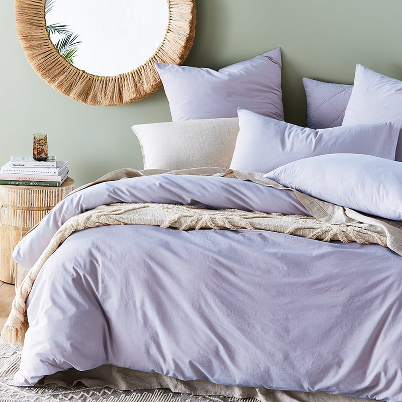 Stonewashed Cotton Orchid Quilt Cover
