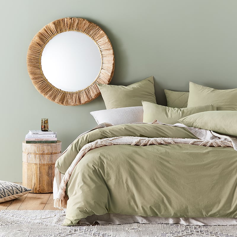 Stonewashed Cotton Soft Khaki Quilt Cover