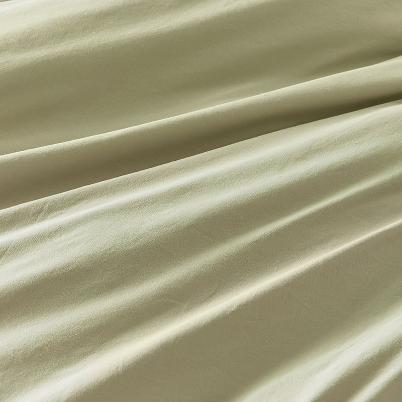 Stonewashed Cotton Soft Khaki Quilt Cover