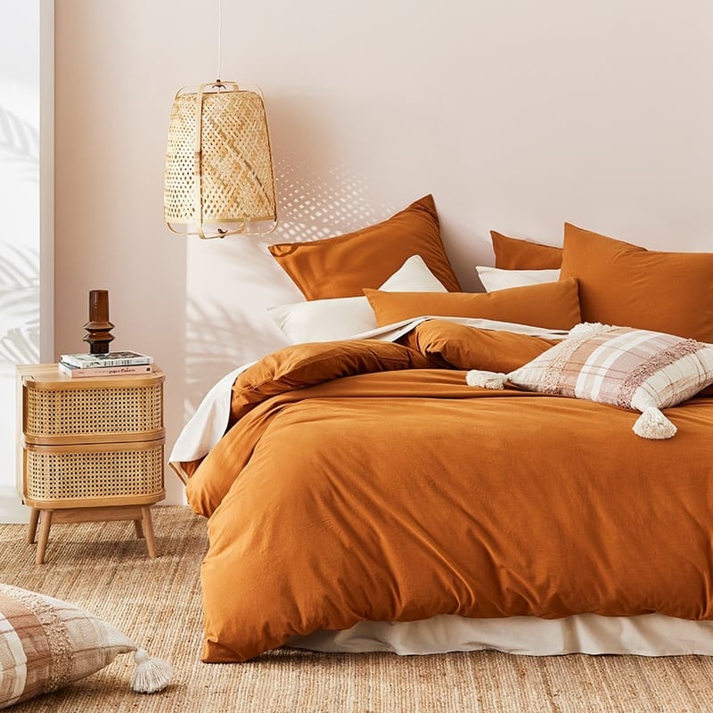 Stonewashed Cotton Topaz Quilt Cover