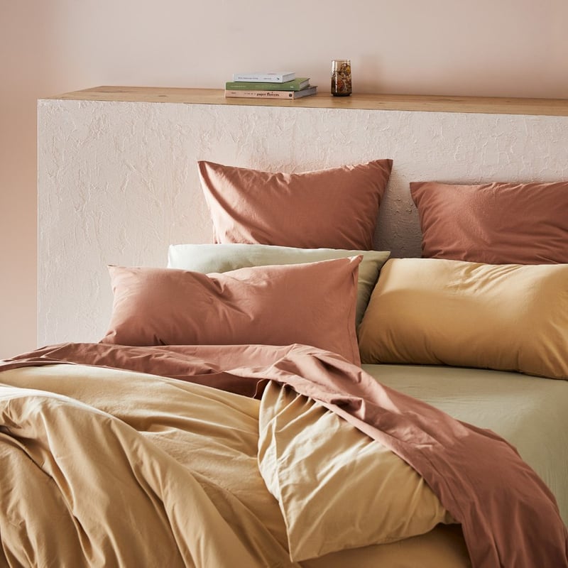 Stonewashed Cotton Wheat Quilt Cover