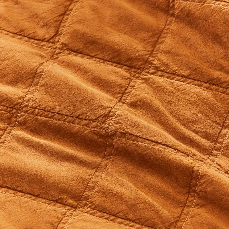 Stonewashed Cotton Topaz Quilted Coverlet 