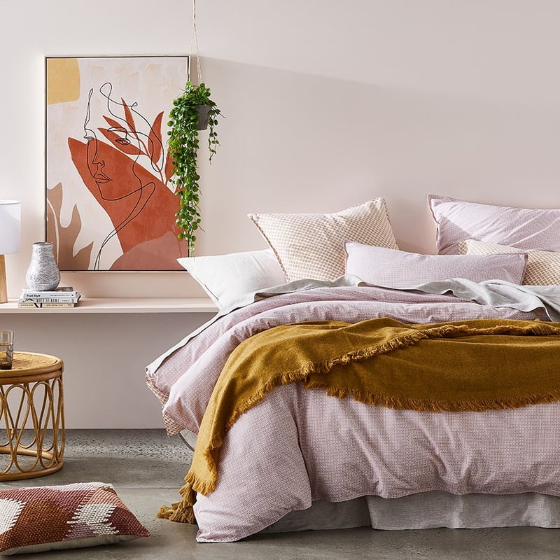 Stonewashed Printed Cotton Mustard Kasbah Quilt Cover