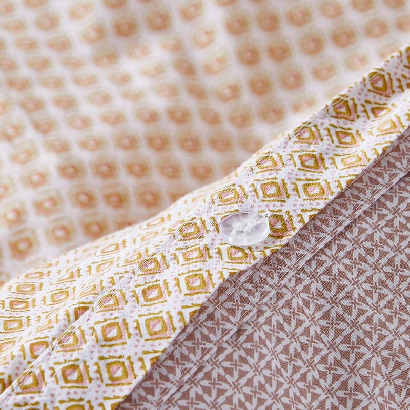 Stonewashed Printed Cotton Mustard Kasbah Quilt Cover