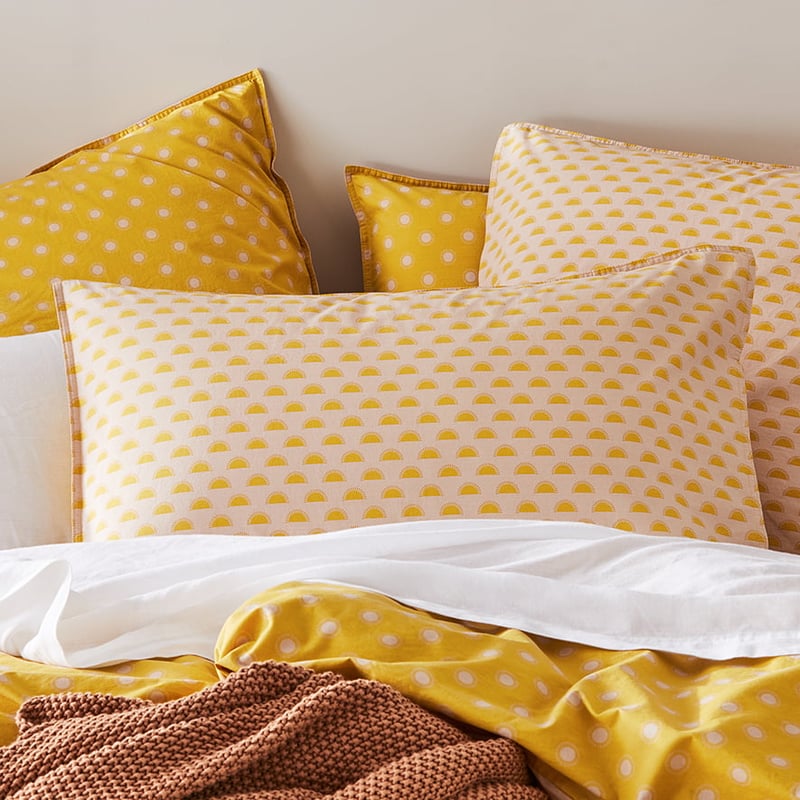 Stonewashed Printed Cotton Nude Sunray Quilt Cover