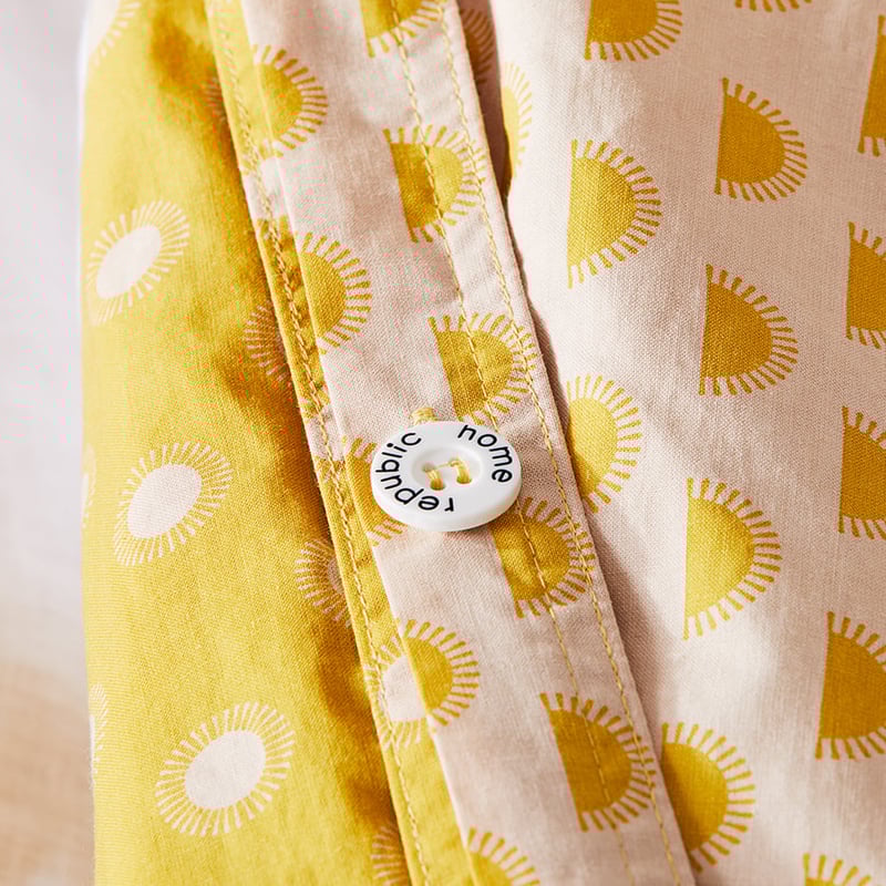 Stonewashed Printed Cotton Nude Sunray Quilt Cover